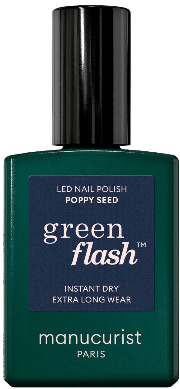 MANUCURIST_Green Flash Led Gel Nail Lacquer lakier do paznokci Poppy Seed 15ml