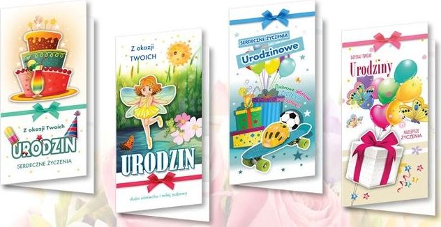 Top Graphic Kartki karnet TOP DLXO Urodziny dzieci Top Graphic