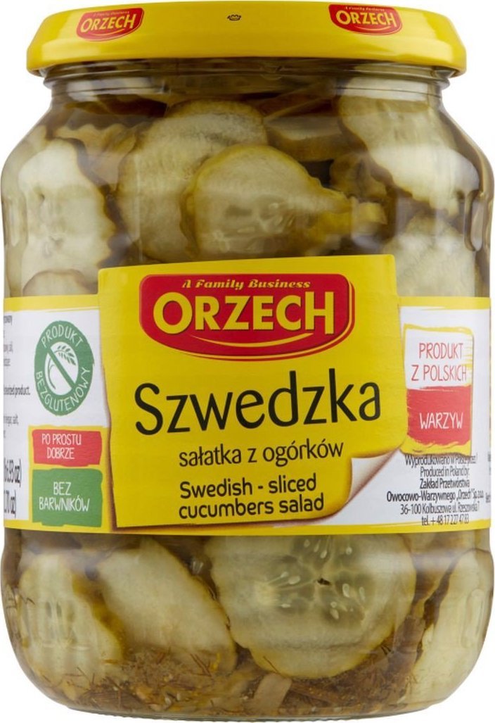 Orzech Orzech Szwedzka sałatka z ogórków 650 g