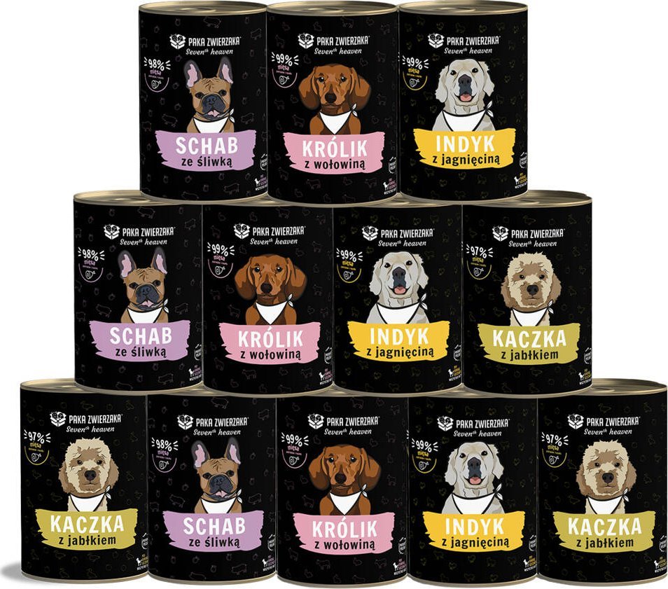 Paka Zwierzaka Paka Zwierzaka - Seventh heaven - Mix smaków 12x400g