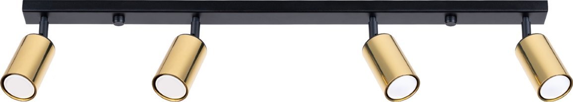 Lampa sufitowa Sollux Lighting SOLLUX Plafon WINX 4L czarny/złoty 4 x GU10 SL.1387