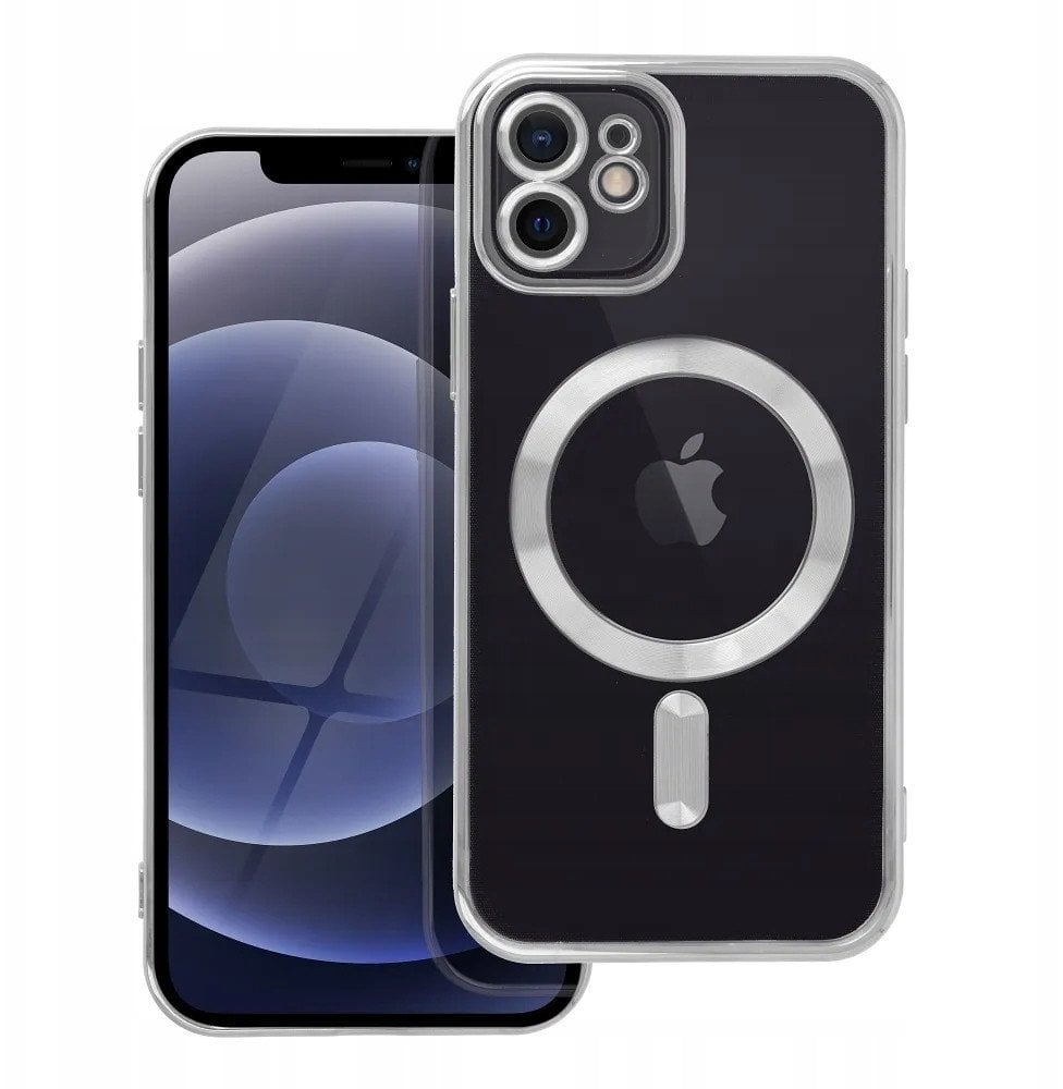 Futerał ELECTRO MAG COVER kompatybilny z MagSafe do IPHONE 12 srebrny