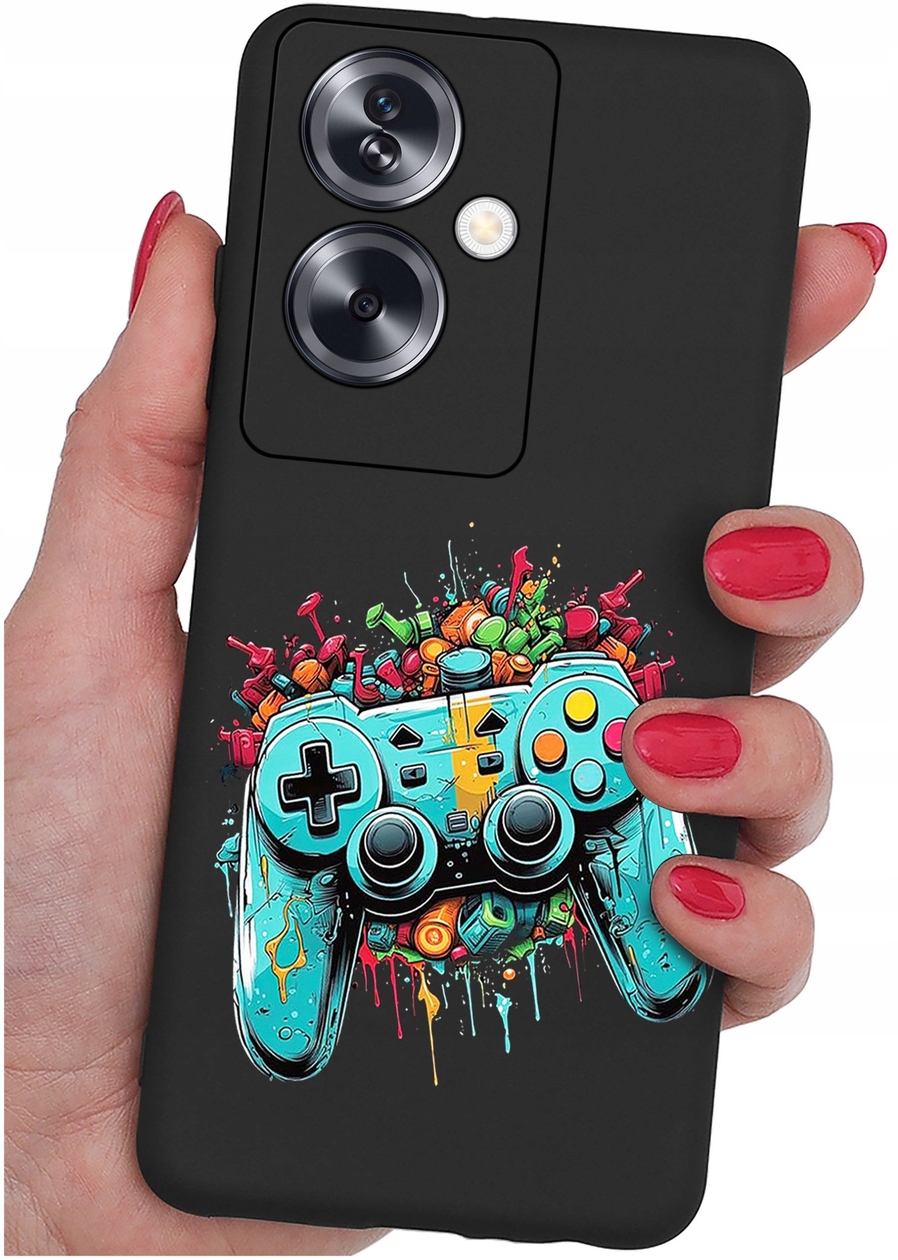 ETUI do Oppo A79 5G WZORY |SILIKONOWE MATT CASE + SZKŁO ochronne 9H