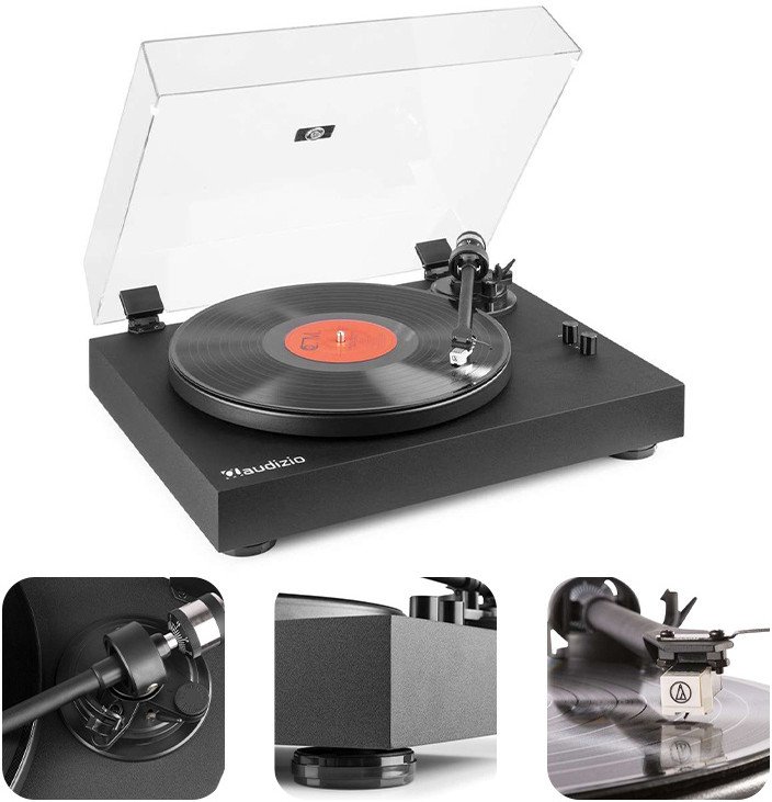 Gramofon RP340 Audizio HQ z wkładką Audio Technica AT-3600L czarny one size