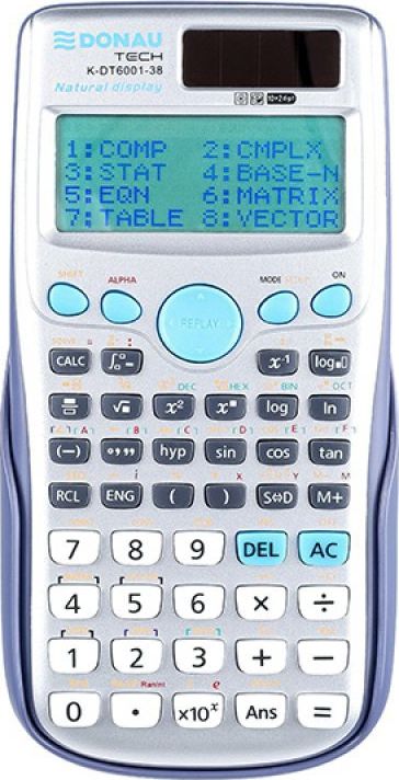 Kalkulator Donau Kalkulator naukowy DONAU TECH, 417 funkcji, wym. 164x84x20 mm, czarny