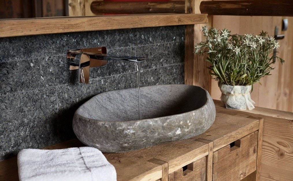 Umywalka INDERA Umywalka z rzecznego kamienia naturalnego The Lavabo Kali- mała