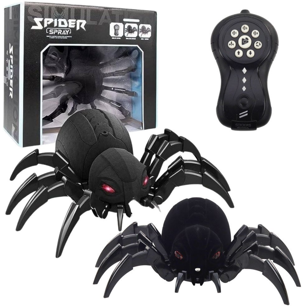 Pająk Zdalnie Sterowany RC Czarna Wdowa Efekt Dymny Dźwięki LEAN Toys