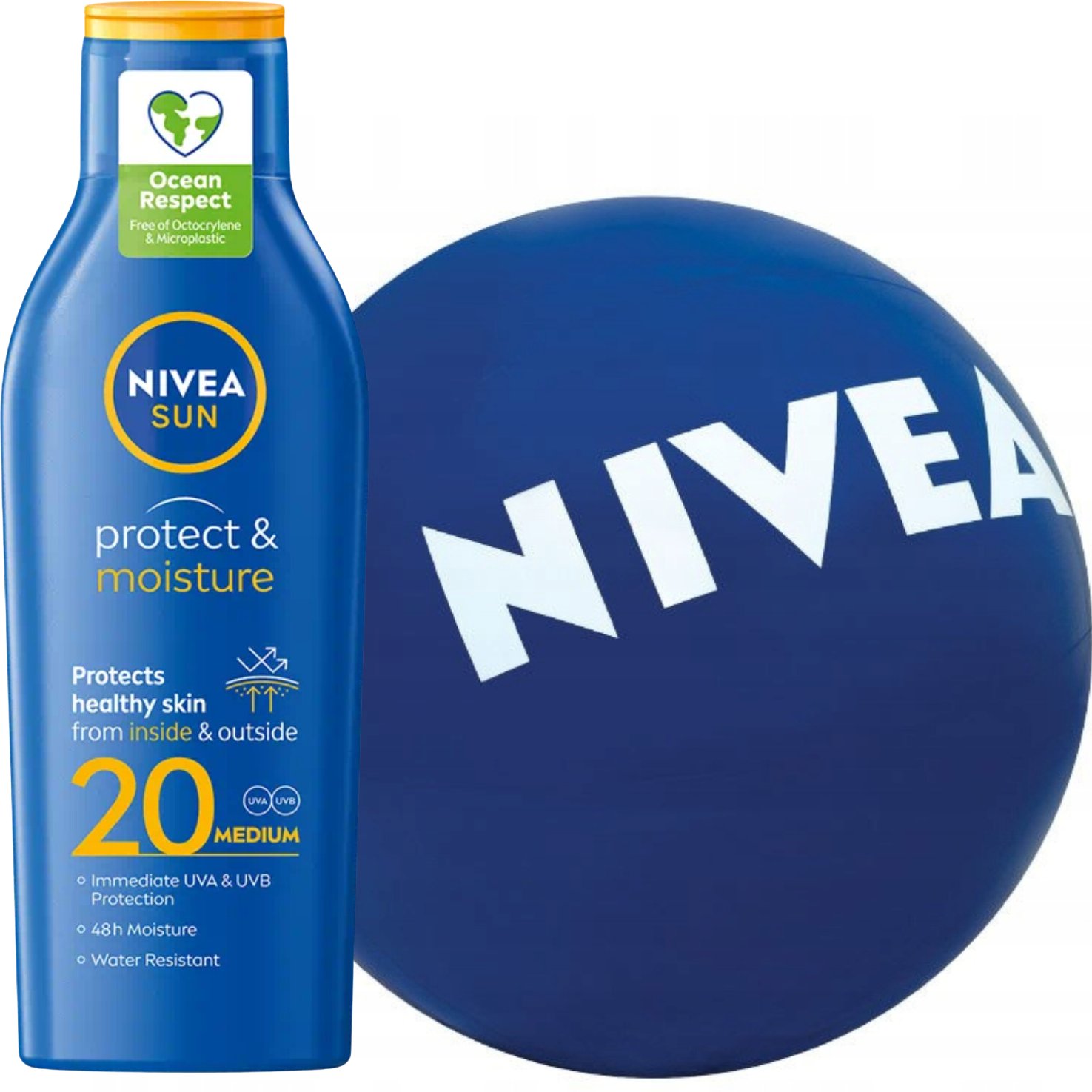 Nivea Protect & Moisture SPF20 Balsam + Piłka Plażowa