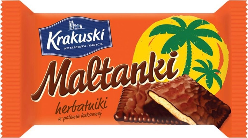 Krakuski Maltanki Herbatniki w polewie kakaowej 80 g