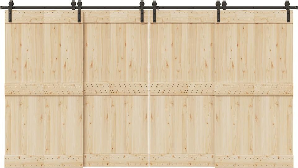 vidaXL System do montażu drzwi przesuwnych, 200 cm, stal, czarny