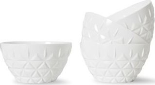 Sagaform Zestaw miseczek piknikowych, 4 szt., biały akryl, śred. 13 x 7 cm, 0,6 l Outdoor Eating / Sagaform