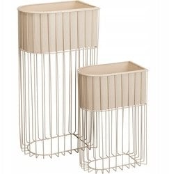 Zestaw 2 metalowych kwietników stojących SOFT FORM