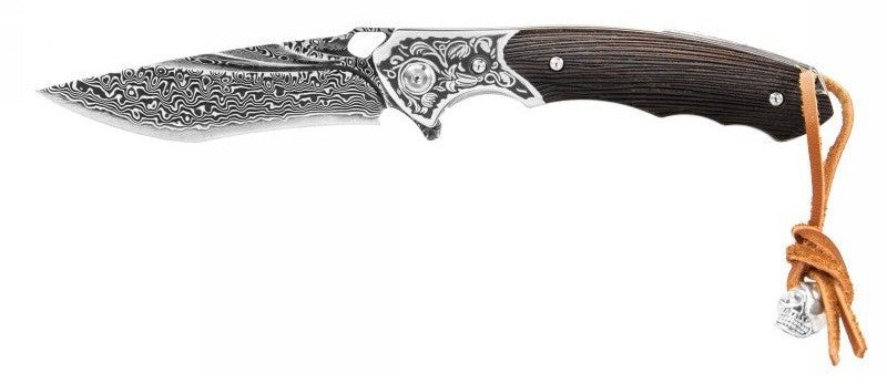 Sulankstomas Damasko plieno peilis Kamazaki KZI23056