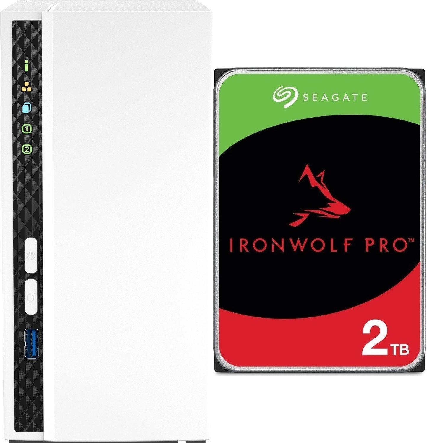 Serwer plików Qnap TS-233 + Seagate IronWolf 2TB (ST2000VN003)