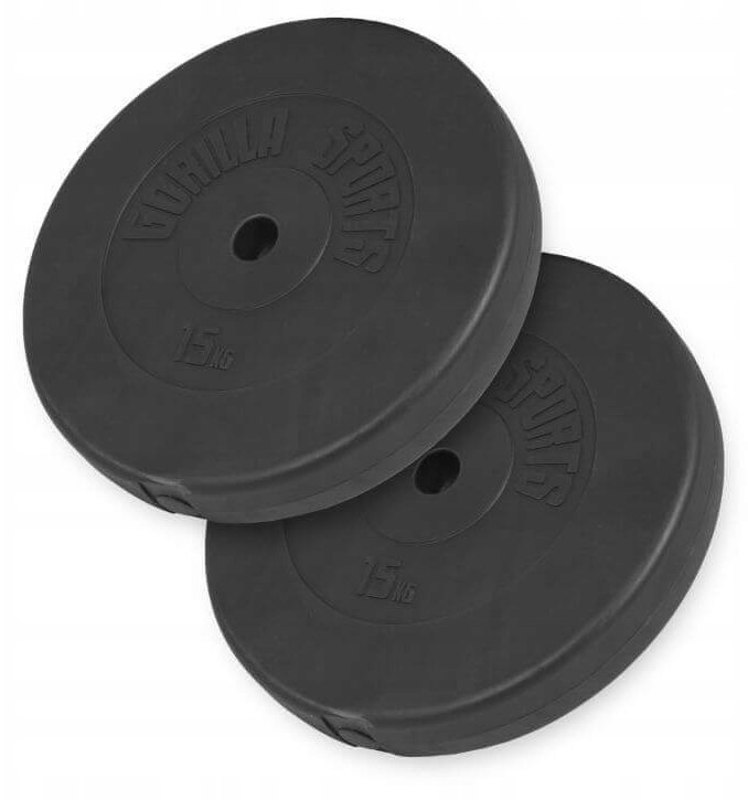 Gorilla Sports GORILLA SPORTS Zestaw obciążeń winylowych 30 kg - 2 x 15 kg