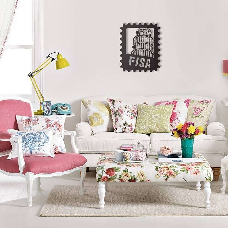 Pirudem PIZA - stempel metalowa ozdoba ścienna 370x300x2 mm