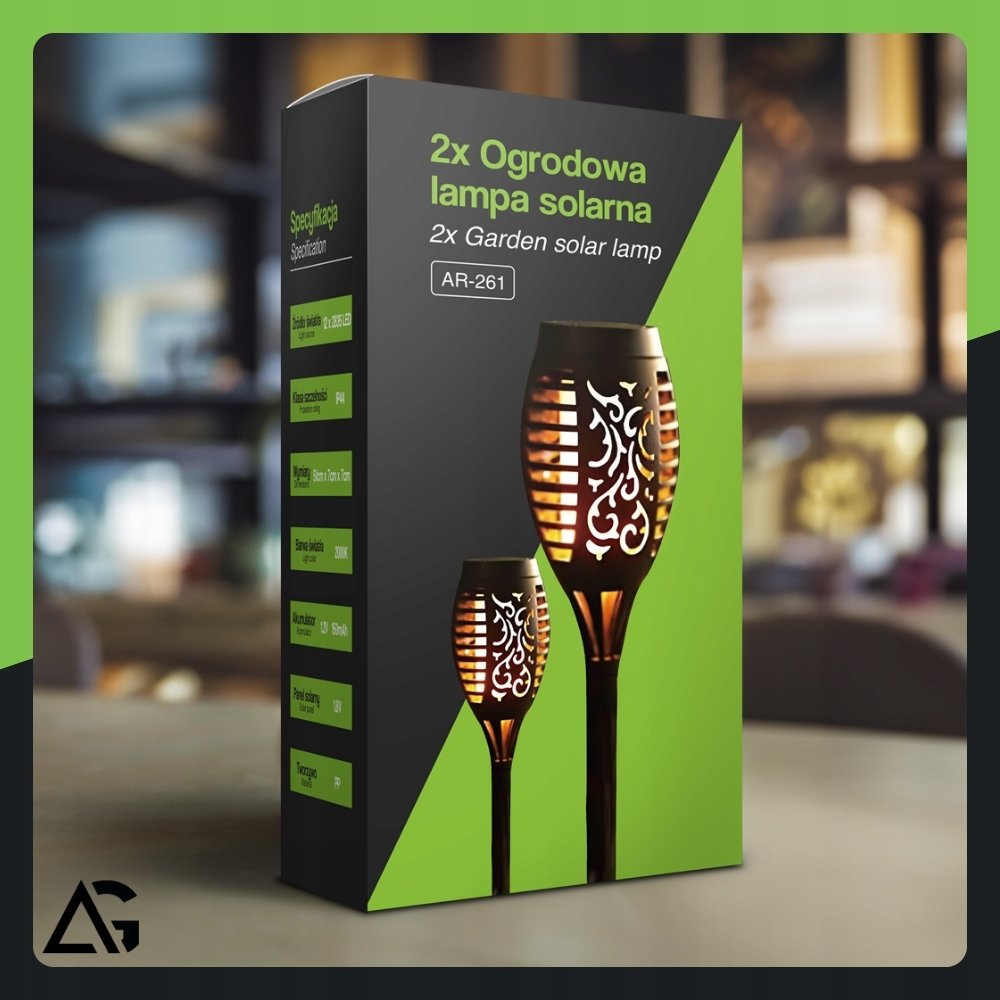 ARSA-GO 8x LAMPA OGRODOWA WBIJANA LED POCHODNIA DO OGRODU PŁOMIEŃ 50cm