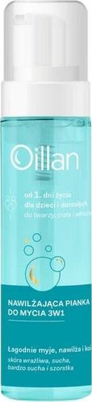 Oillan Oillan Nawilżająca pianka do mycia 3w1 200ml