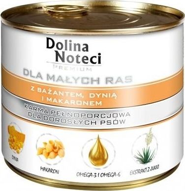 Dolina Noteci Dolina Noteci PREMIUM dla psów małych ras z bażantem dynią i makaronem 6x185 g