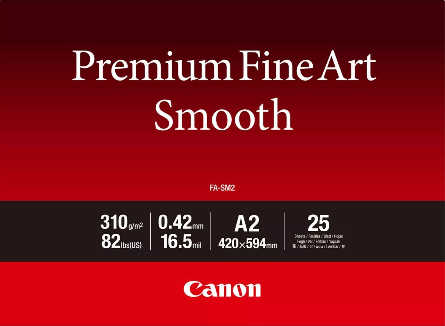 Canon CANON FA-SM2 A2 25Sheets Premium Fine Art Smooth Paper