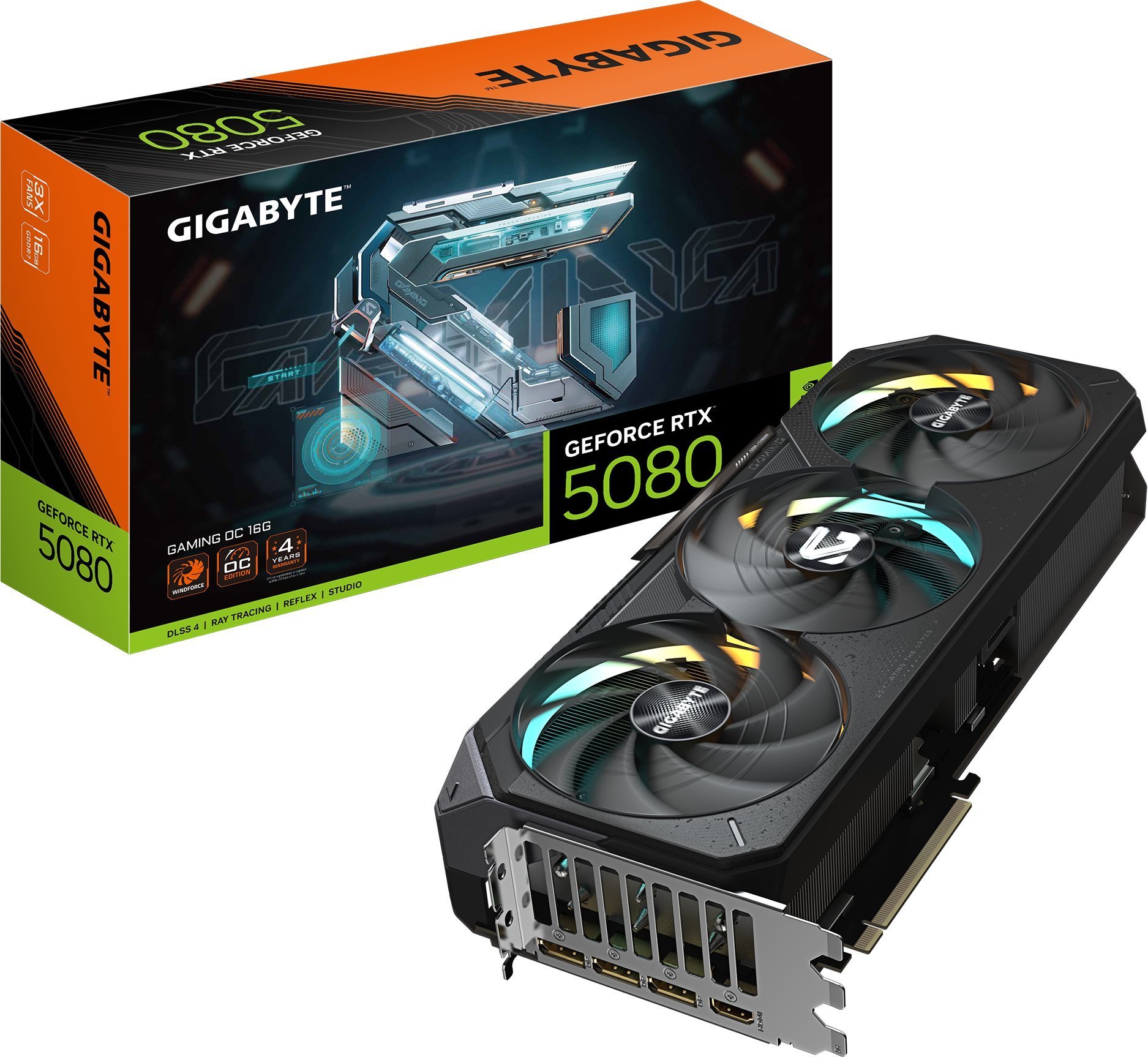 Karta graficzna Gigabyte GeForce RTX 5080 Gaming OC 16GB GDDR7 (GV-N5080GAMING OC-16GD)
