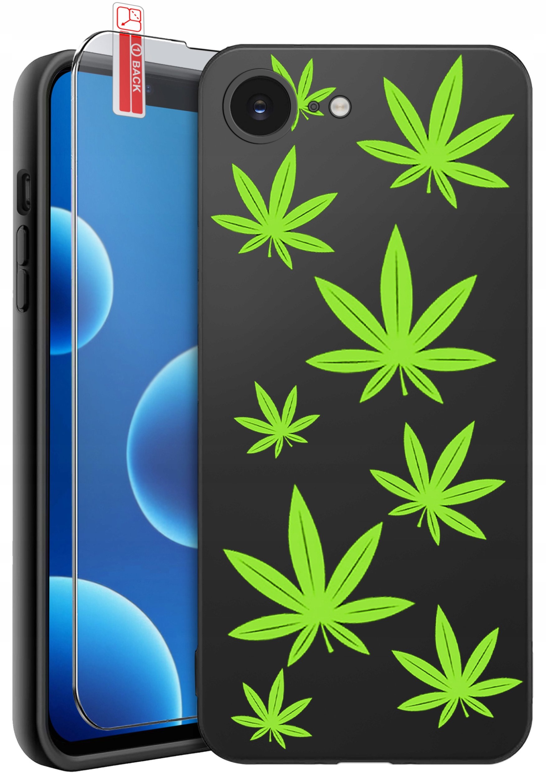 ETUI do iPhone 16e | WZORY | SILIKONOWE MATT CASE + SZKŁO 9H