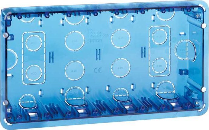 Kontakt-Simon Simon Connect Puszka Simon500 podtynkowa poczwórna 8xK45 niebieska 51020104-039