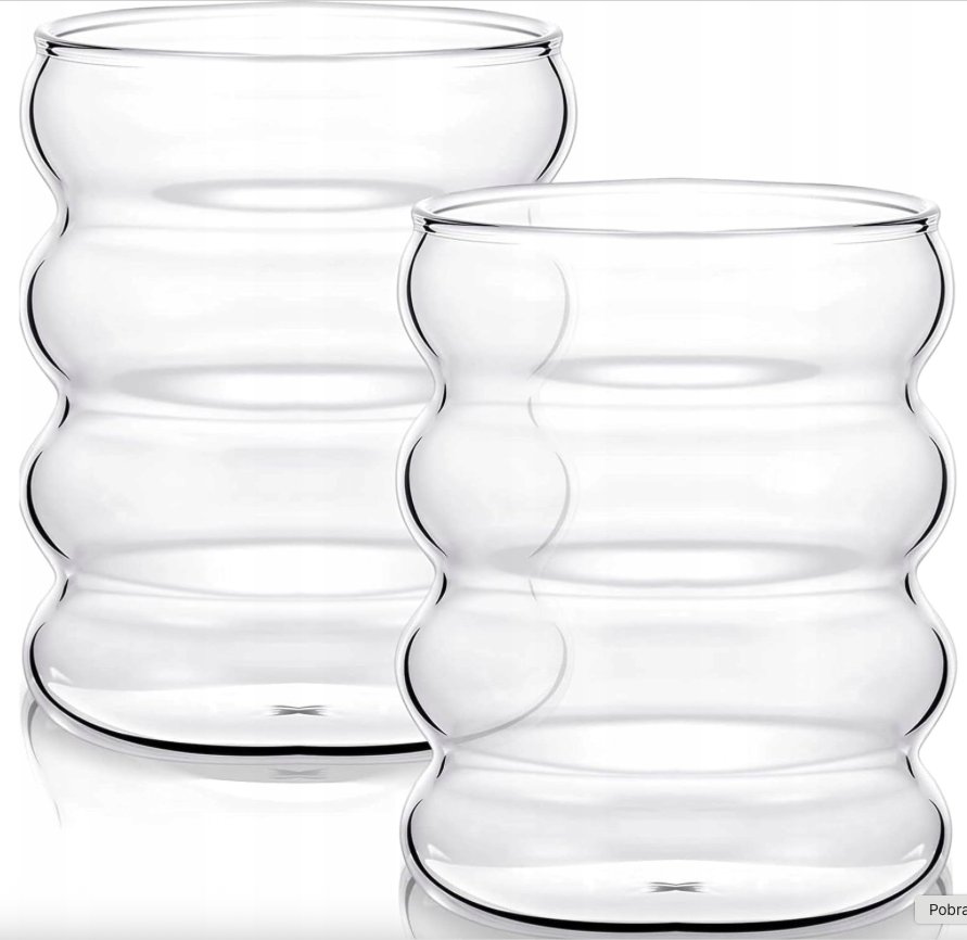 Elegancka szklanka gąsienica kubek do kawy mrożonej mleka wody PREZENT