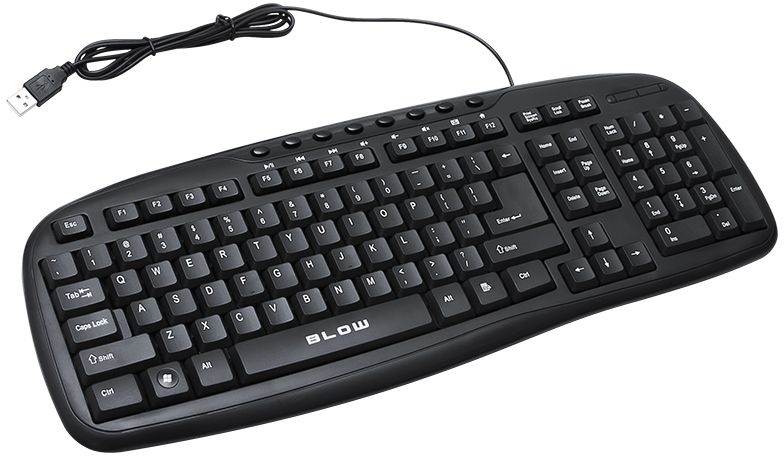 Klawiatura Blow 13606 Przewodowa Czarna US (84-204#)