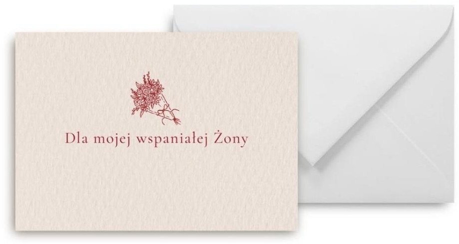 Mini kartka Dla mojej wspaniałej Żony