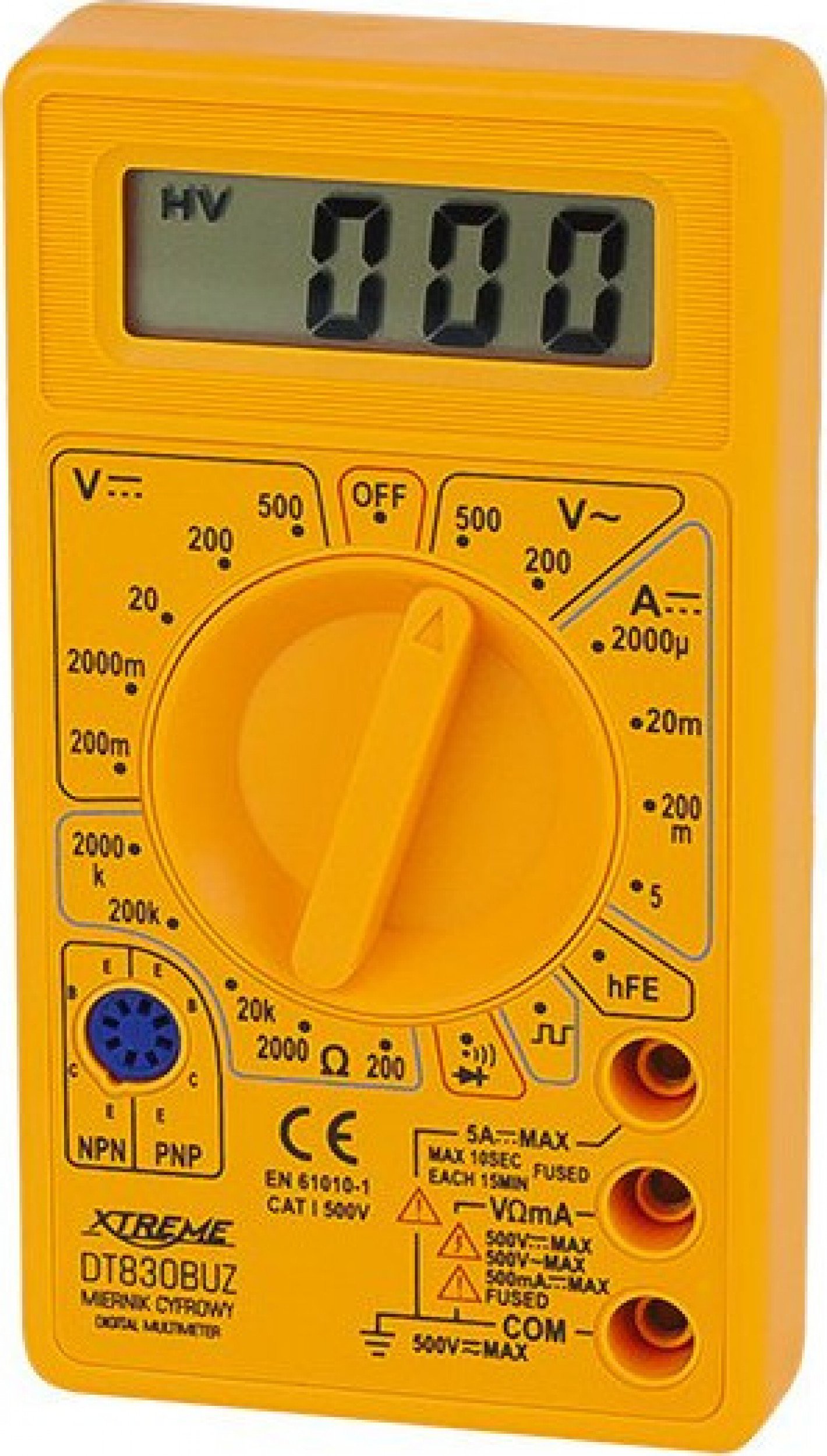 Xtreme Multimetr cyfrowy uniwersalny DT830BUZ XTREME