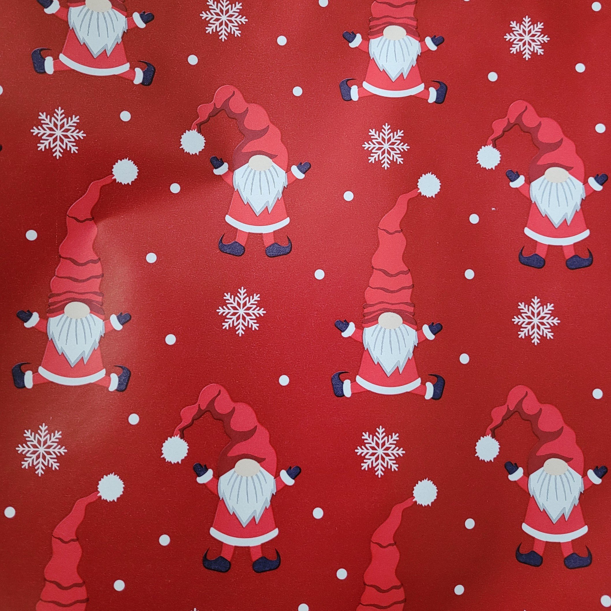 Fastima Papier świąteczny do pakowania 57cmx2m 2m733 czerwony mikołaj