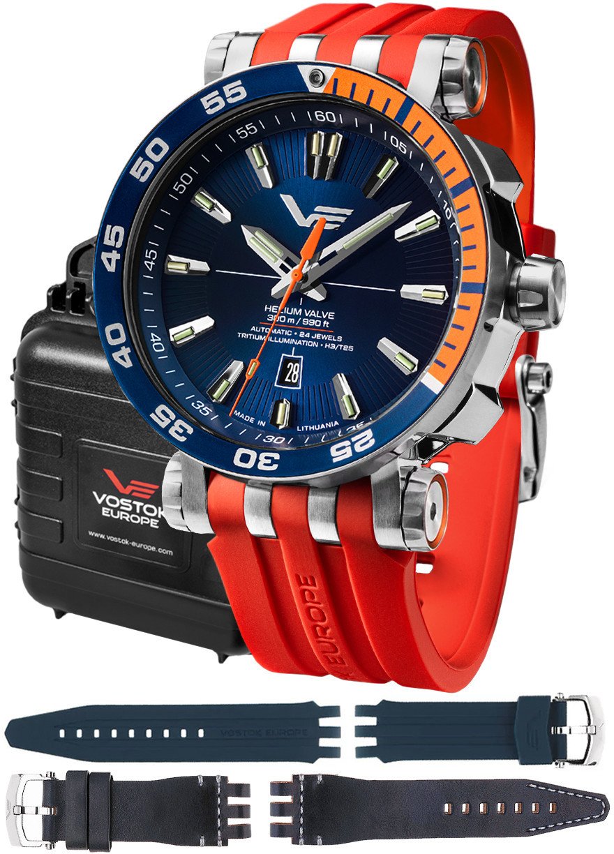 Zegarek męski Vostok Europe NH35A-575A715SR czerwony