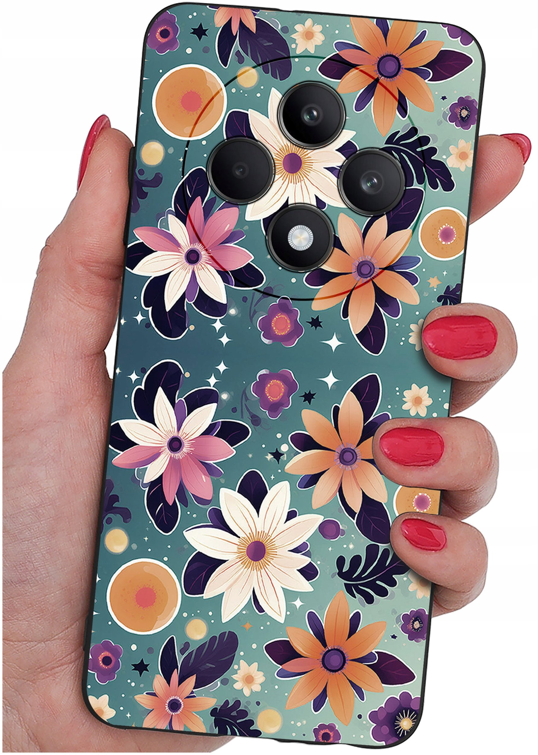 Etui do Oppo Reno 12 F 5G | 12 FS 5G WZORY |SILIKONOWE MATT CASE + SZKŁO 9H