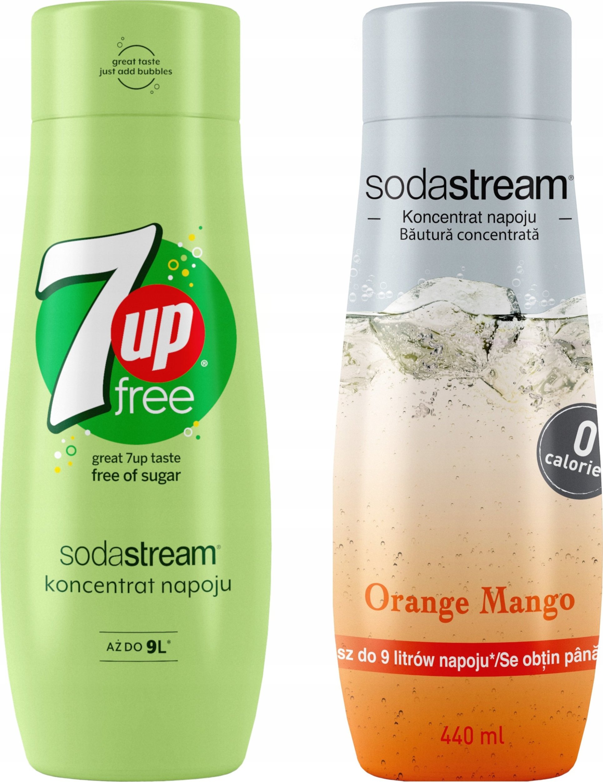 Zestaw 2 koncentratów SodaStream 7UpFREE+OrangeMango