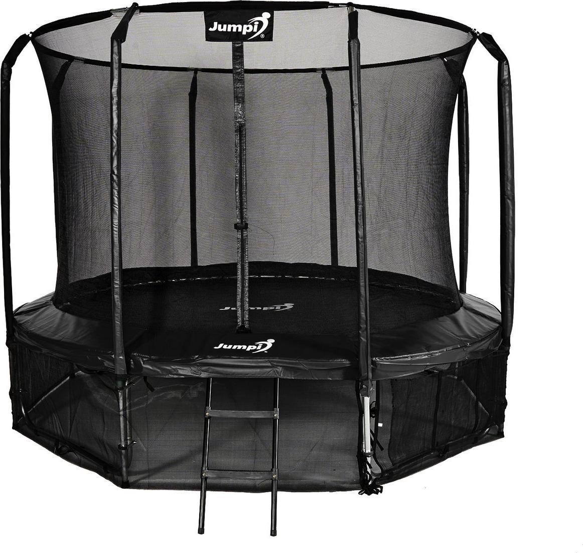 Trampolina ogrodowa Jumpi ogrodowa Maxy Comfort z siatką wewnętrzną 10 FT 312 cm czarna