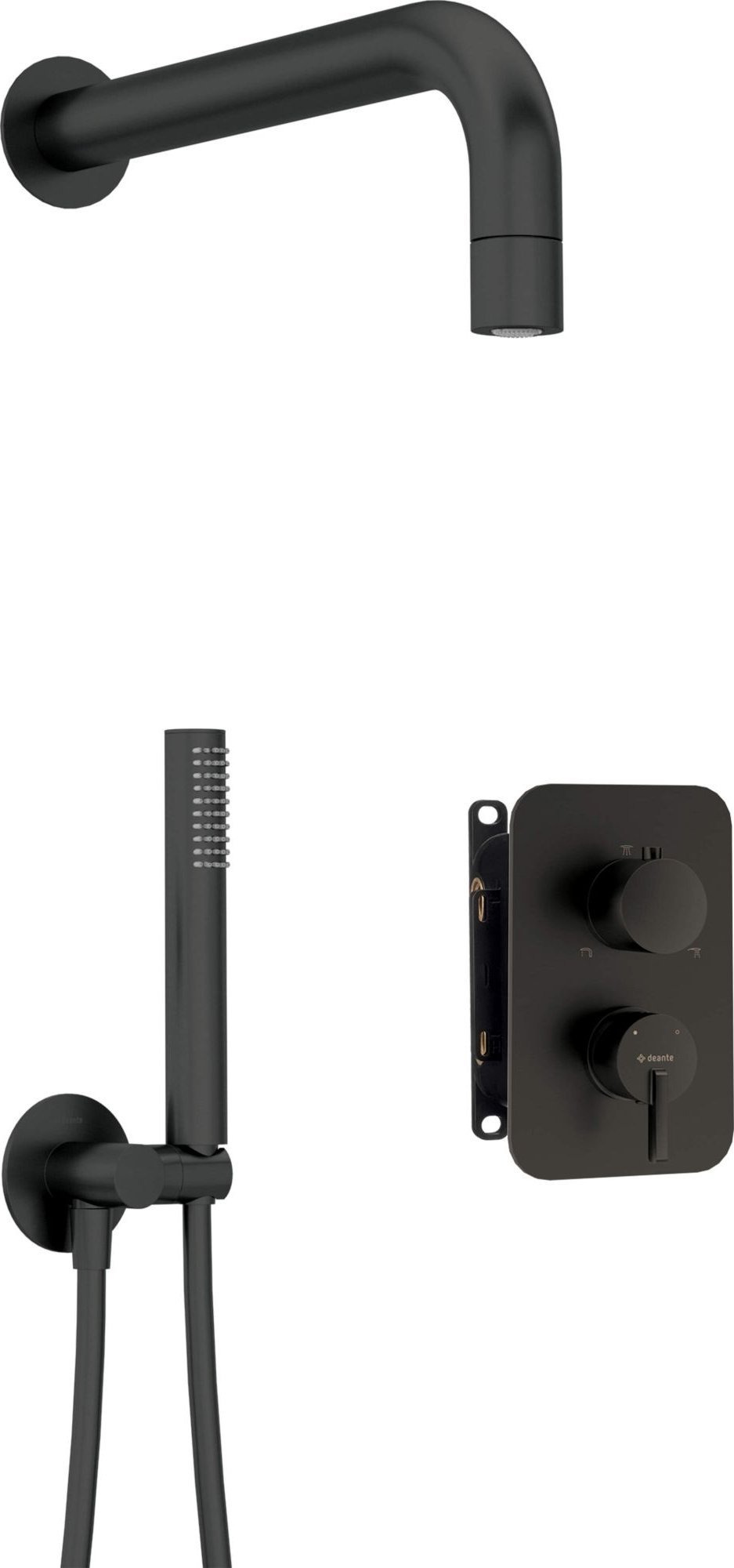 Bateria prysznicowa Deante Zestaw prysznicowy podtynkowy z BOXem mieszaczowym - z główką natryskową
