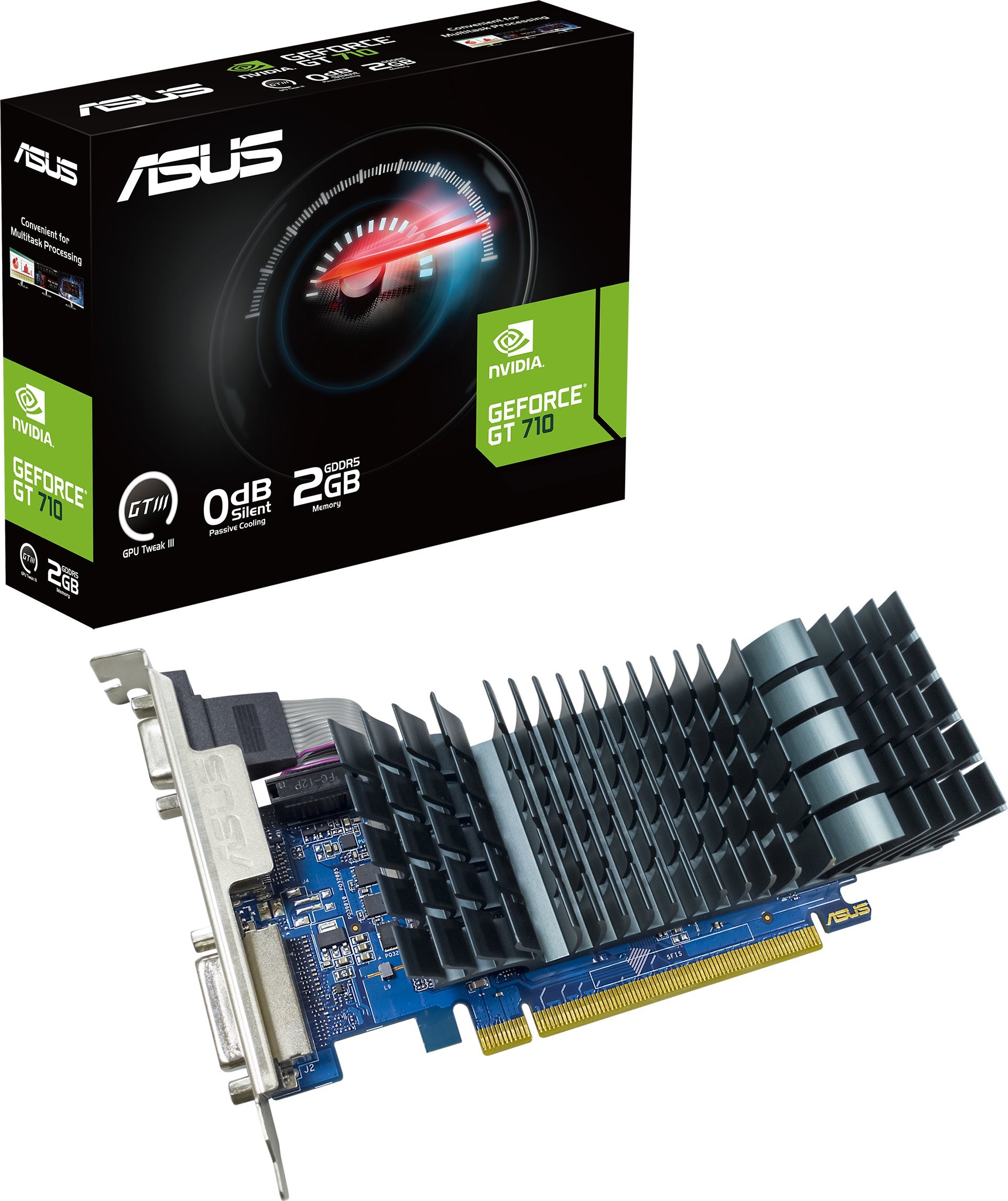 Karta graficzna Asus GeForce GT 710 2GB GDDR5 EVO (GT710-SL-2GD5-BRK-EVO)