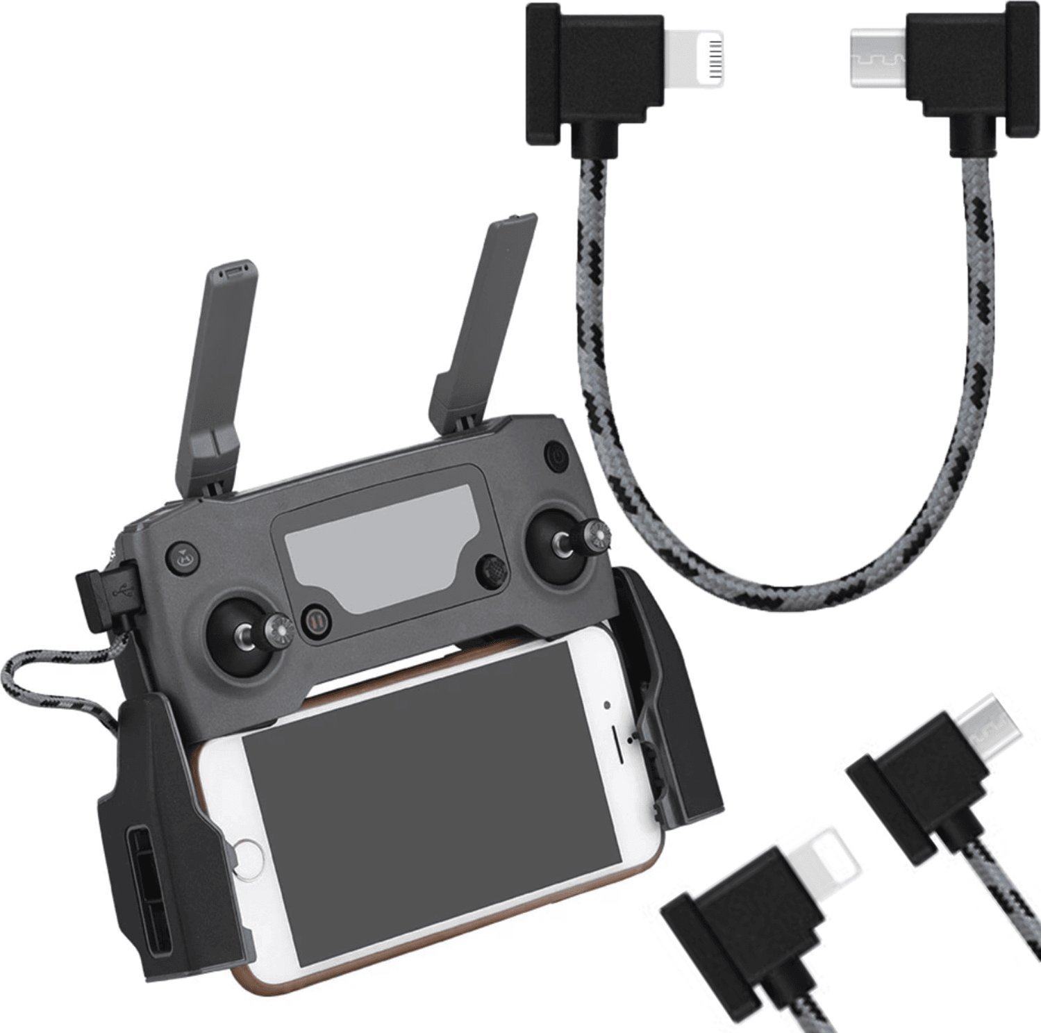 BRDRC KABEL NYLONOWY DJI MAVIC AIR / MINI / SE / PRO iPhone IOS 15 CM