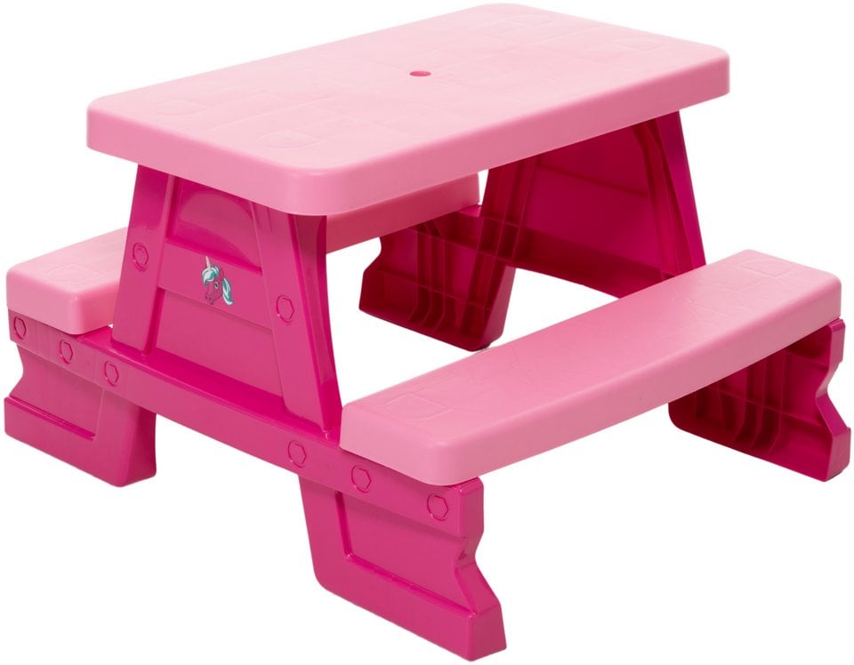 Zestaw Stolik Ogrodowy z Ławeczkami Dla Dzieci Dorex Różowy