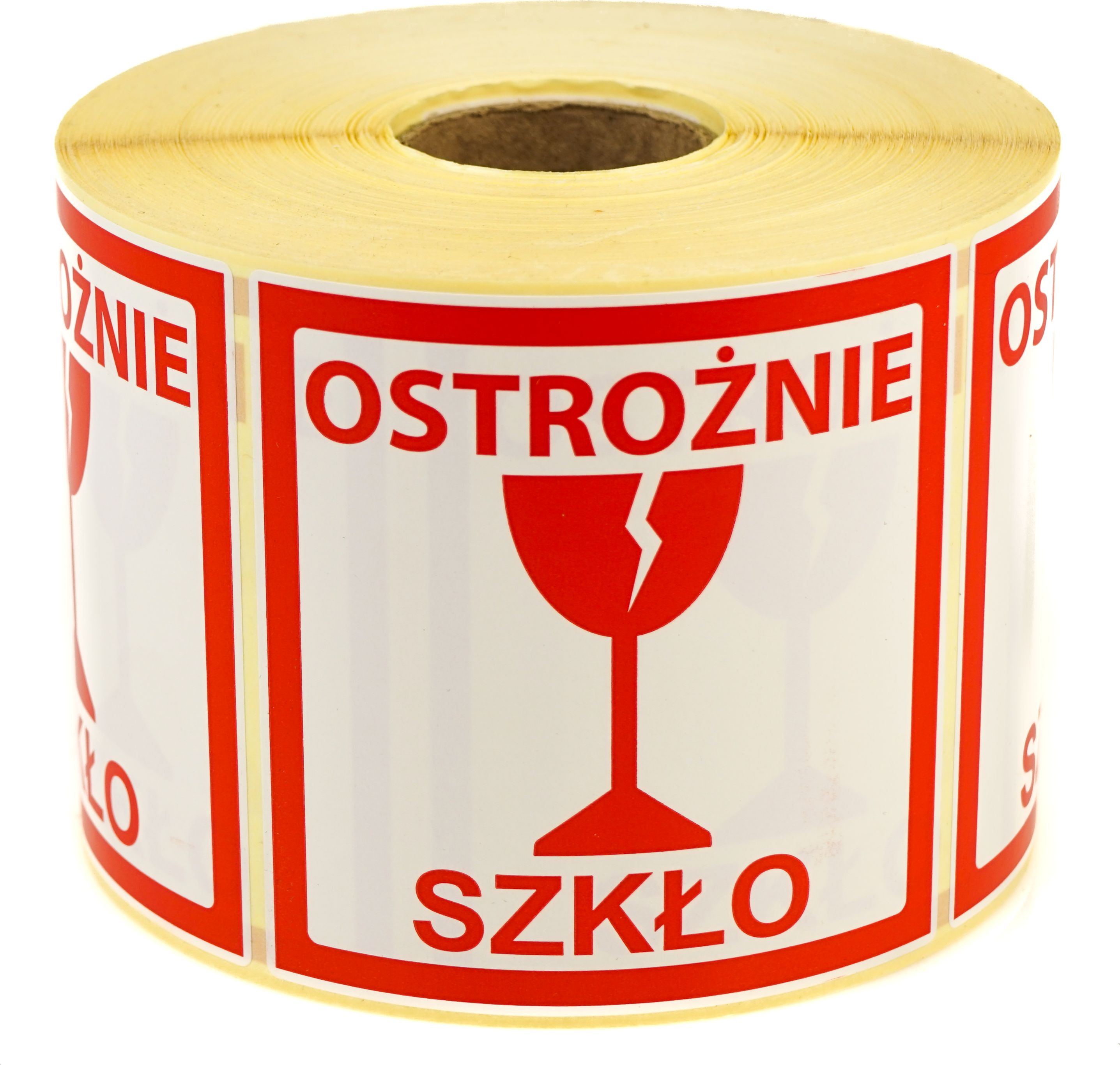 MD Labels Naklejki Etykiety Ostrzegawcze Ostrożnie szkło 1000szt