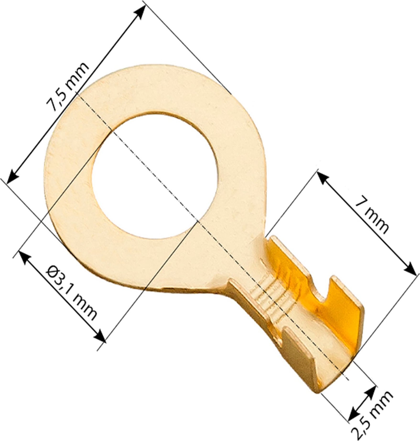 Blow 43-095# Konektor nieizol.oczkowy 3,1/7,5/7
