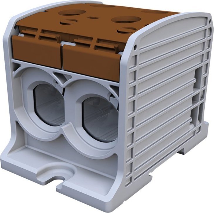 Simet Złączka szynowa gwintowa Al/Cu STB 185-2 (87820) SIMBLOCK brązowy 81202015