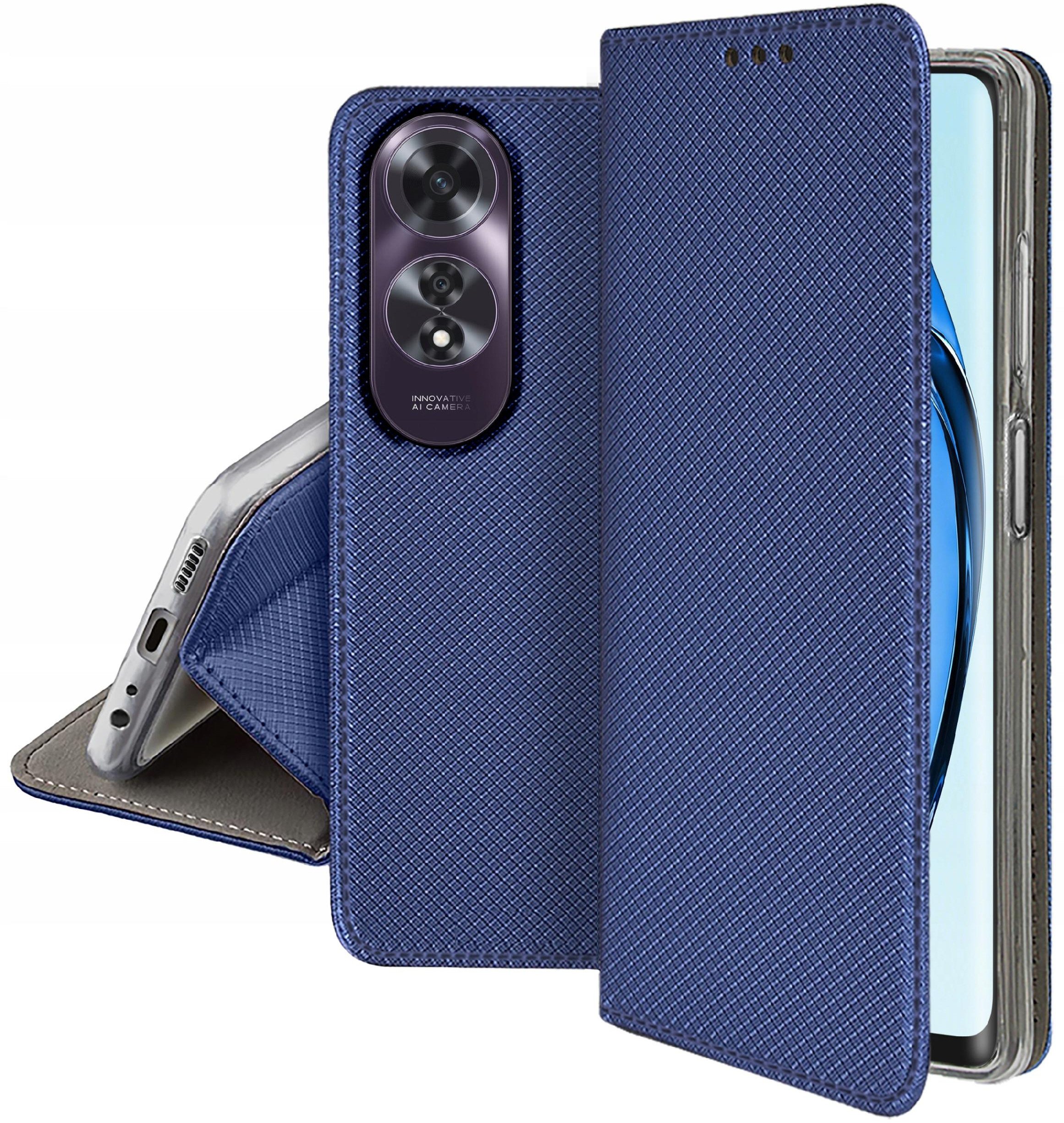Etui do Oppo A60 4G SMART MAGNET CASE PORTFEL + SZKŁO OCHRONNE 9H
