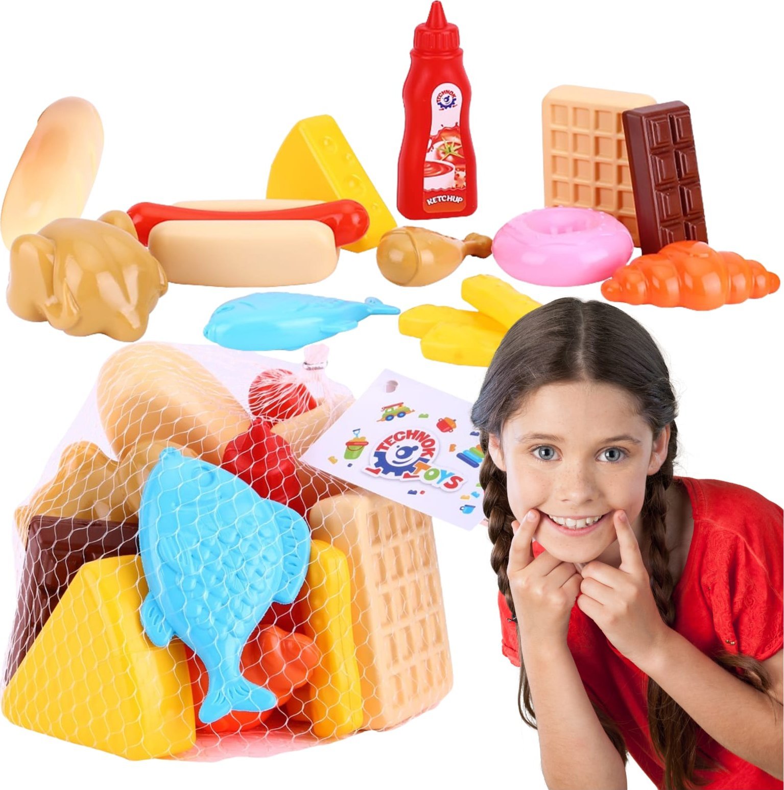 Zestaw Produktów Spożywczych Jedzenie Fast Food Zabawa W Sklep Dla Dzieci