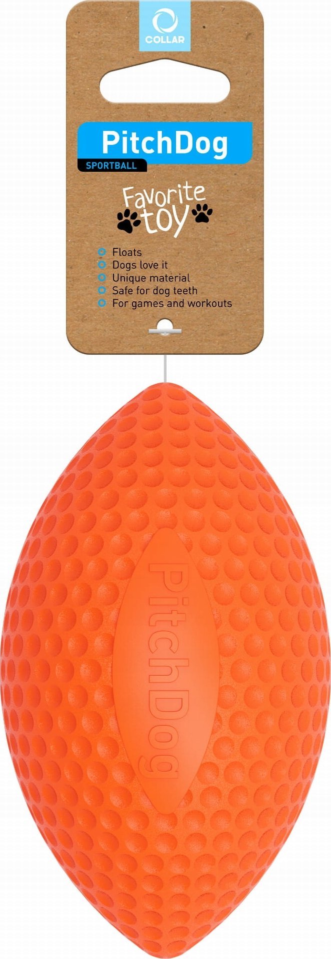 Collar COLLAR PITCHDOG PIŁKA SPORTOWA 9cm POMARAŃCZOWA