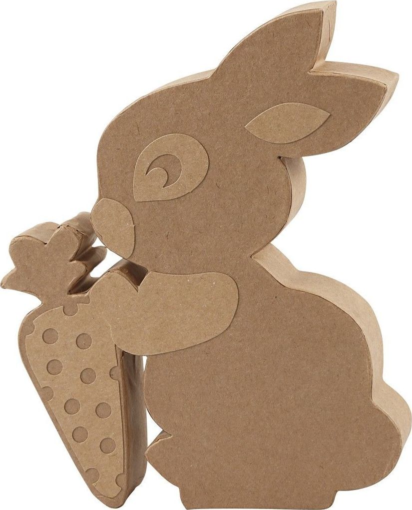 Creativ Company Królik z papier-mache płaski H: 18 cm