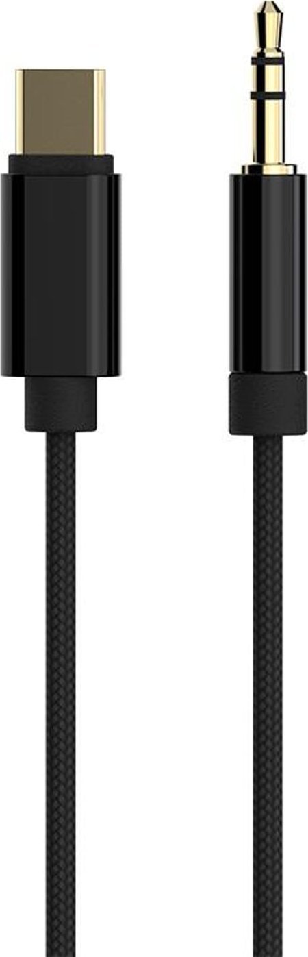 Kabel USB Cablexpert USB-C - mini Jack 3.5 mm 1.5 m Czarny (CCA-CM3.5M-1.5M)