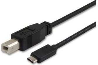 Kabel USB Equip USB-C - USB-B 1 m Czarny (12888207)
