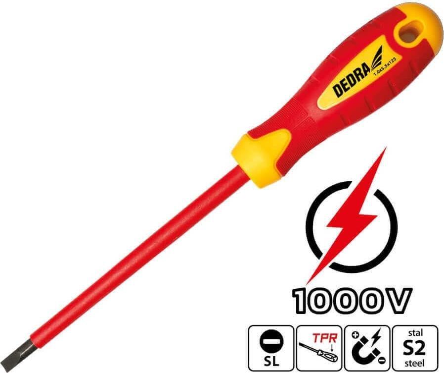 Dedra Wkrętak izolowany płaski 6.5x150mm